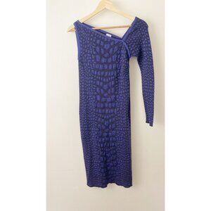 Missoni One Sleeve Bodycon Wool Blend Dress